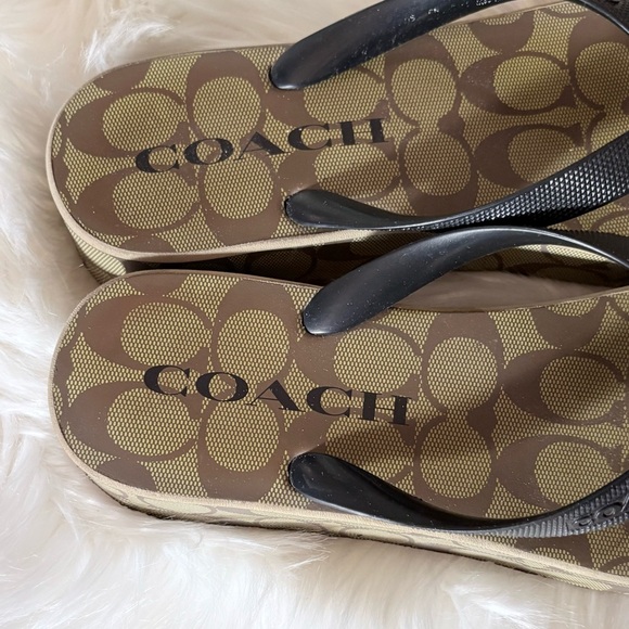 COACH Lynn Wedge Signature Flip Flop Sandal - Picture 4 of 11